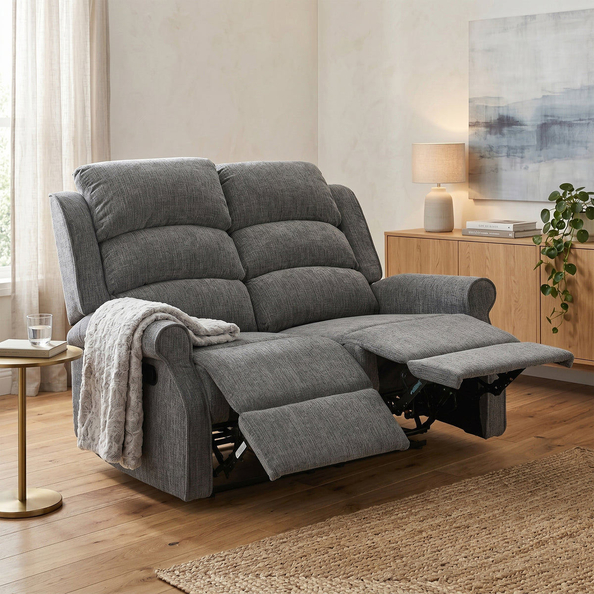 Regency 2 Seater Manual Recliner In Anthracite