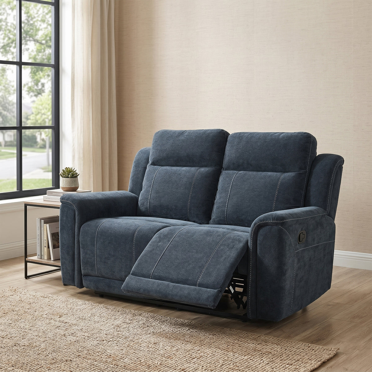 Somerton 2 Seater Manual Recliner In Dark Grey