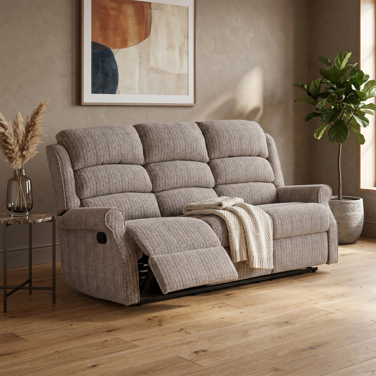 Windsor 3 Seater Manual Recliner in Natural