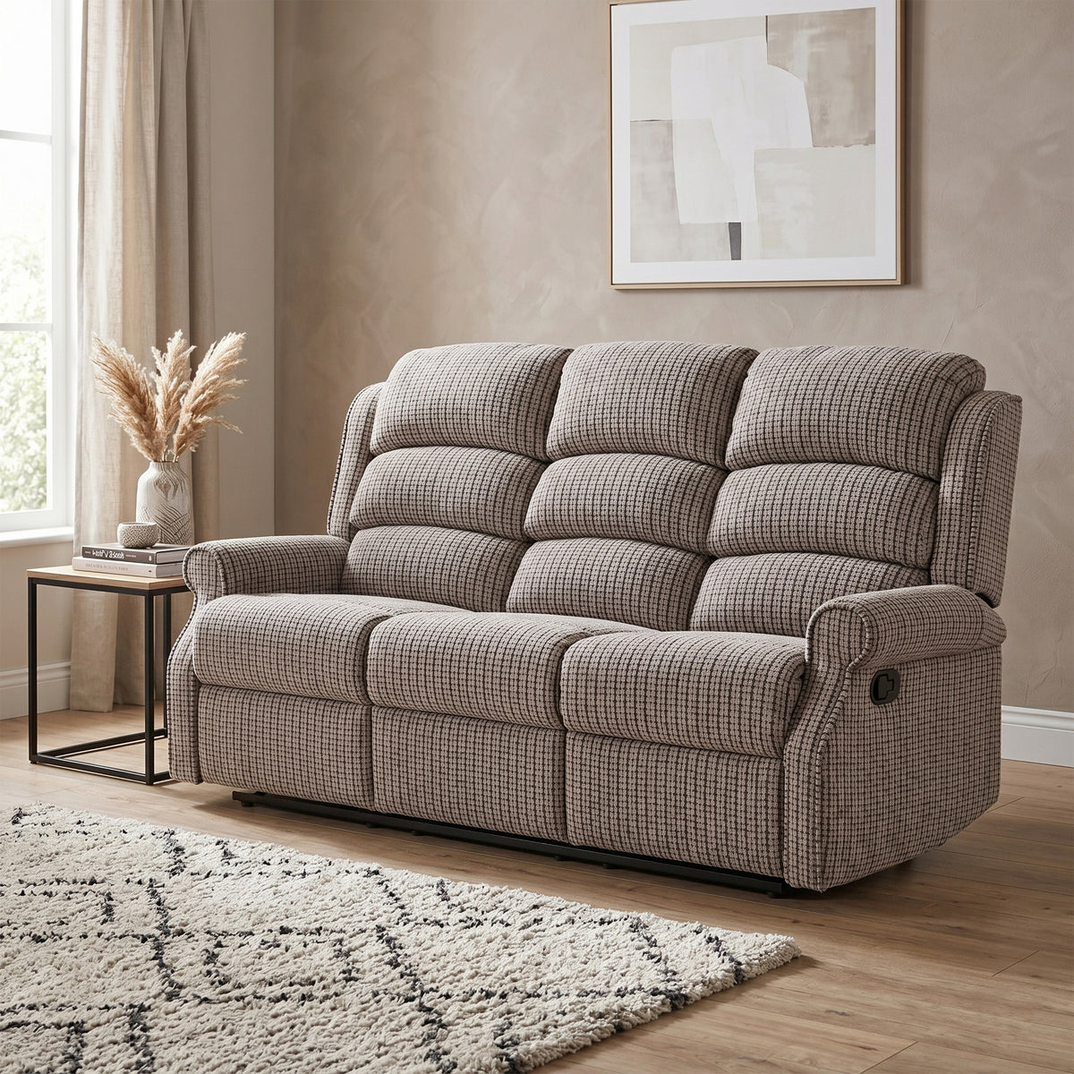 Windsor 3 Seater Manual Recliner in Latte