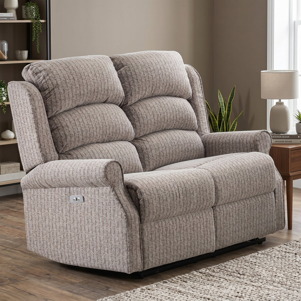 Windsor 2 Seater Electric Recliner in Natural