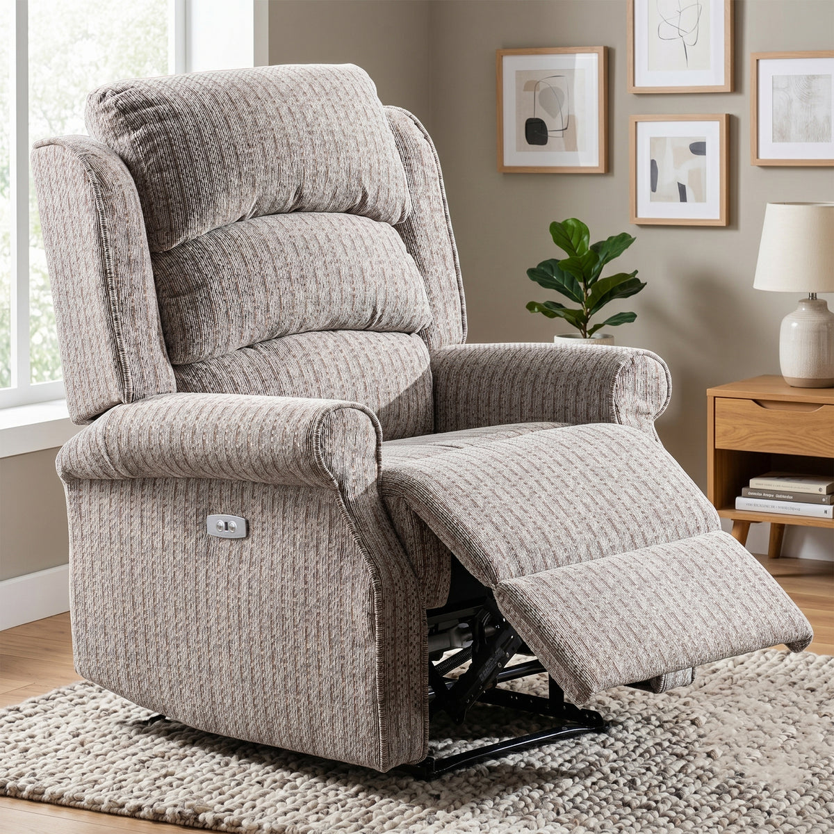 Windsor Electric Recliner Armchair in Natural