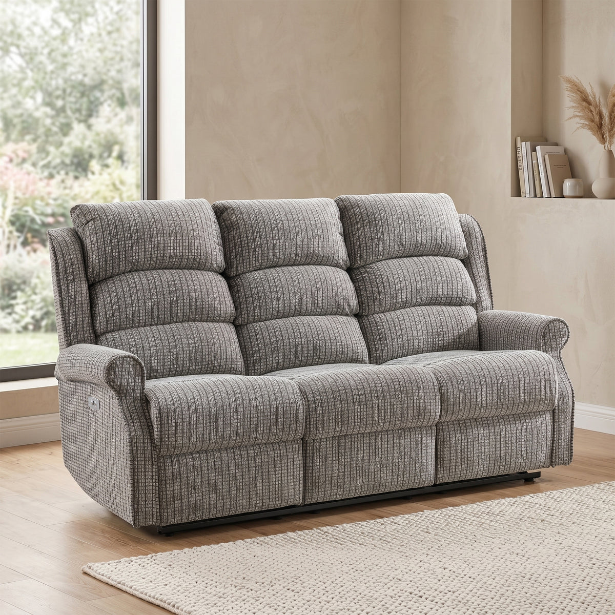 Windsor 3 Seater Electric Recliner in Latte