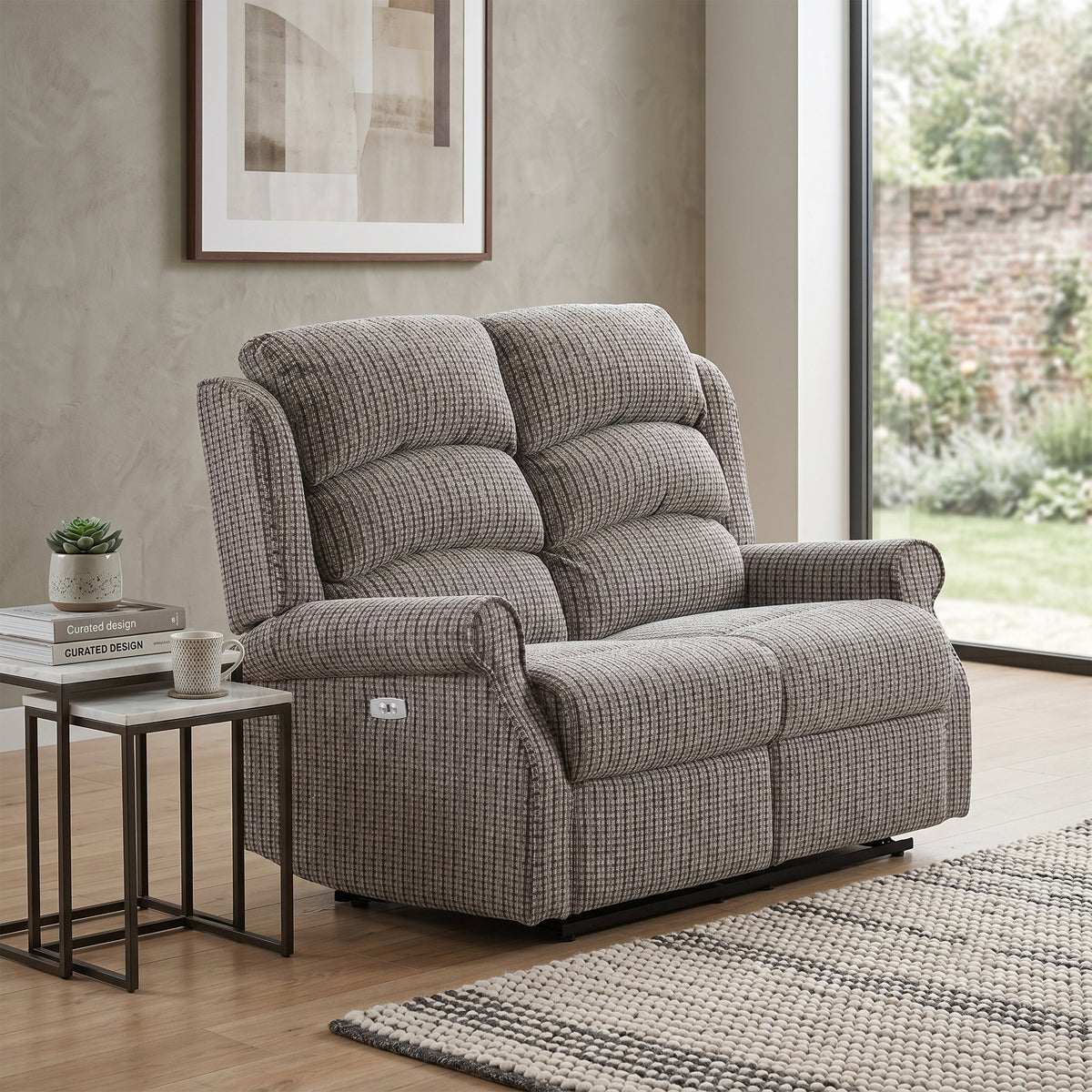 Windsor 2 Seater Electric Recliner in Latte