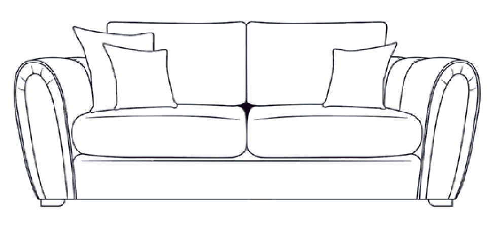 Alana 2 Seater Formal Back Sofa