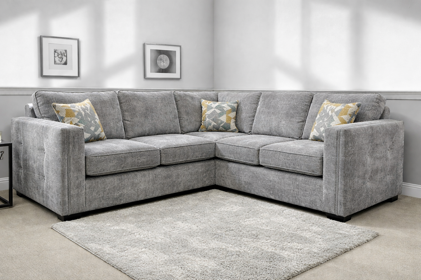 Large Corner Sofa In Grey available at Sofa Emporium Retford