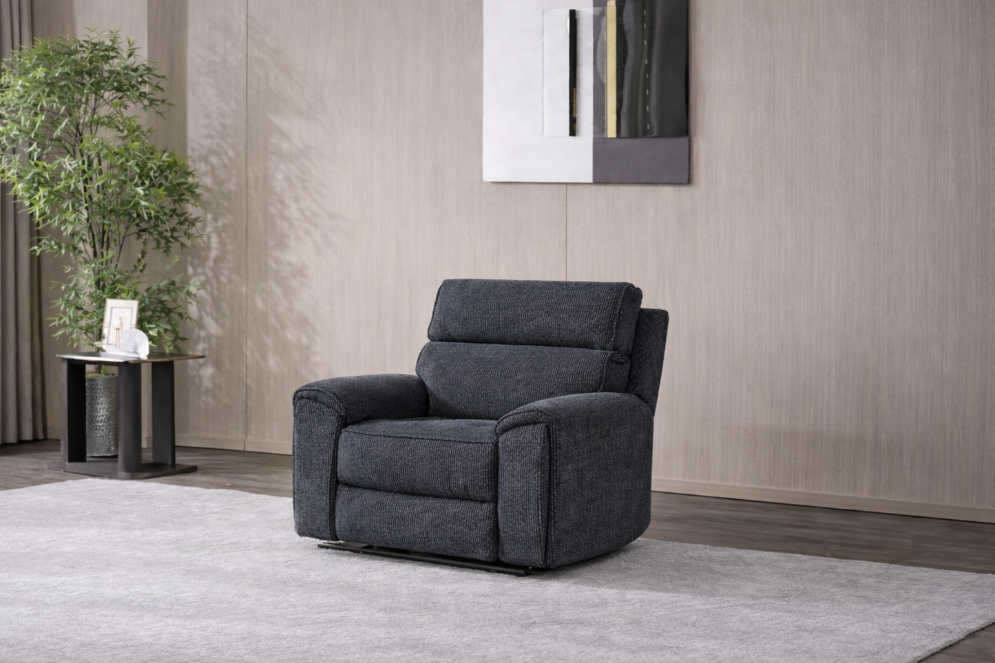 Atlanta Power Recliner Arm Chair In Grey