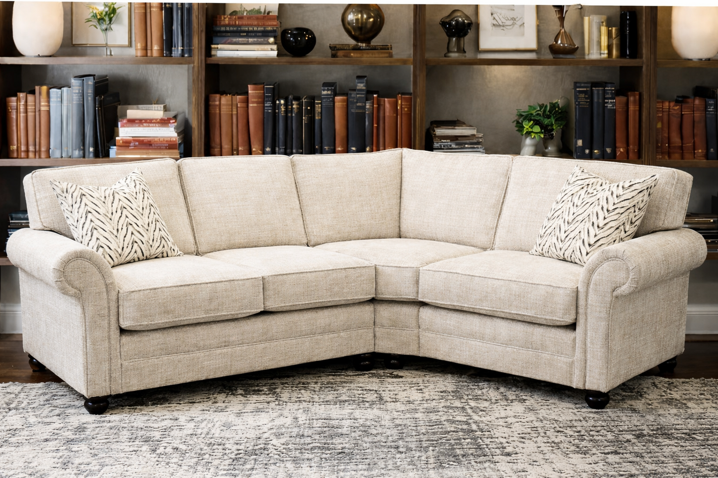 Cotswold 2C1 Formal Back Corner Sofa In Cremona Beige