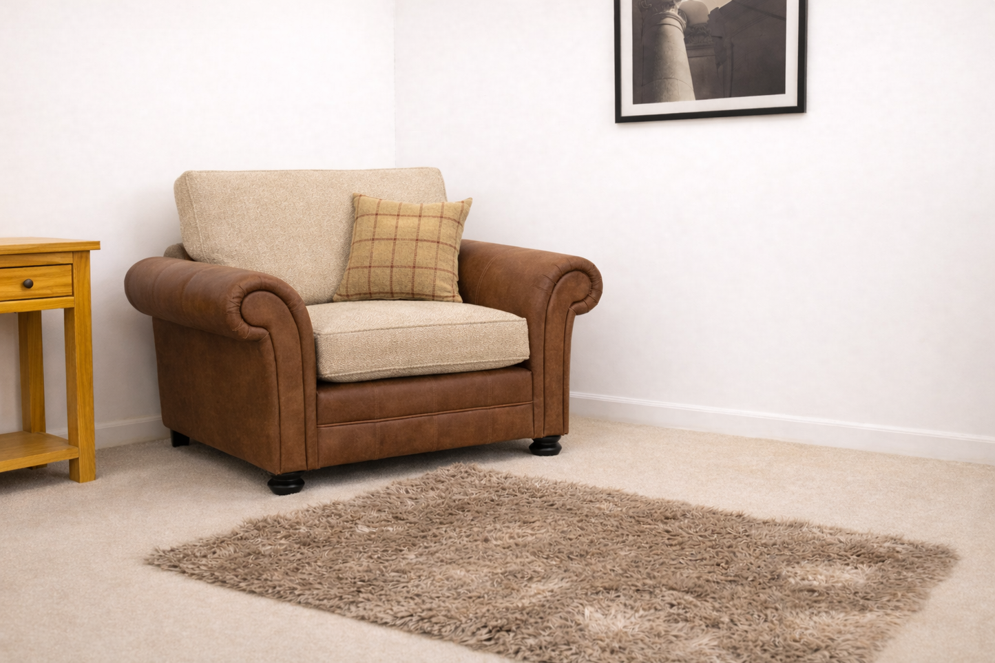 Darwin Arm Chair In Sultan Oatmeal Available at Sofa Emporium Retford