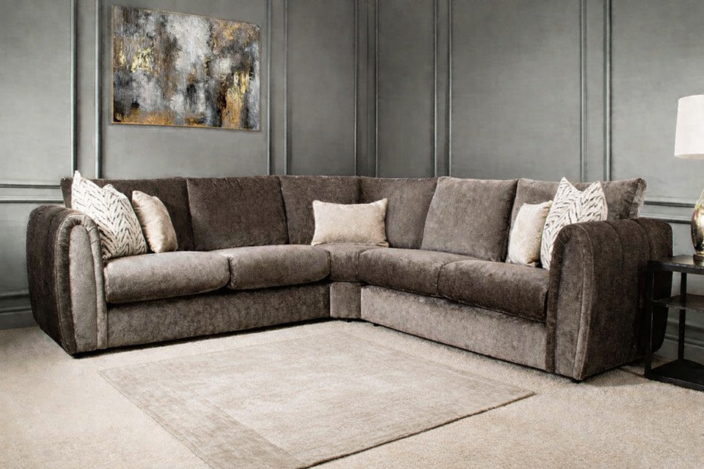 Alana 2C2 Corner Sofa In Brown available at Sofa Emporium Retford