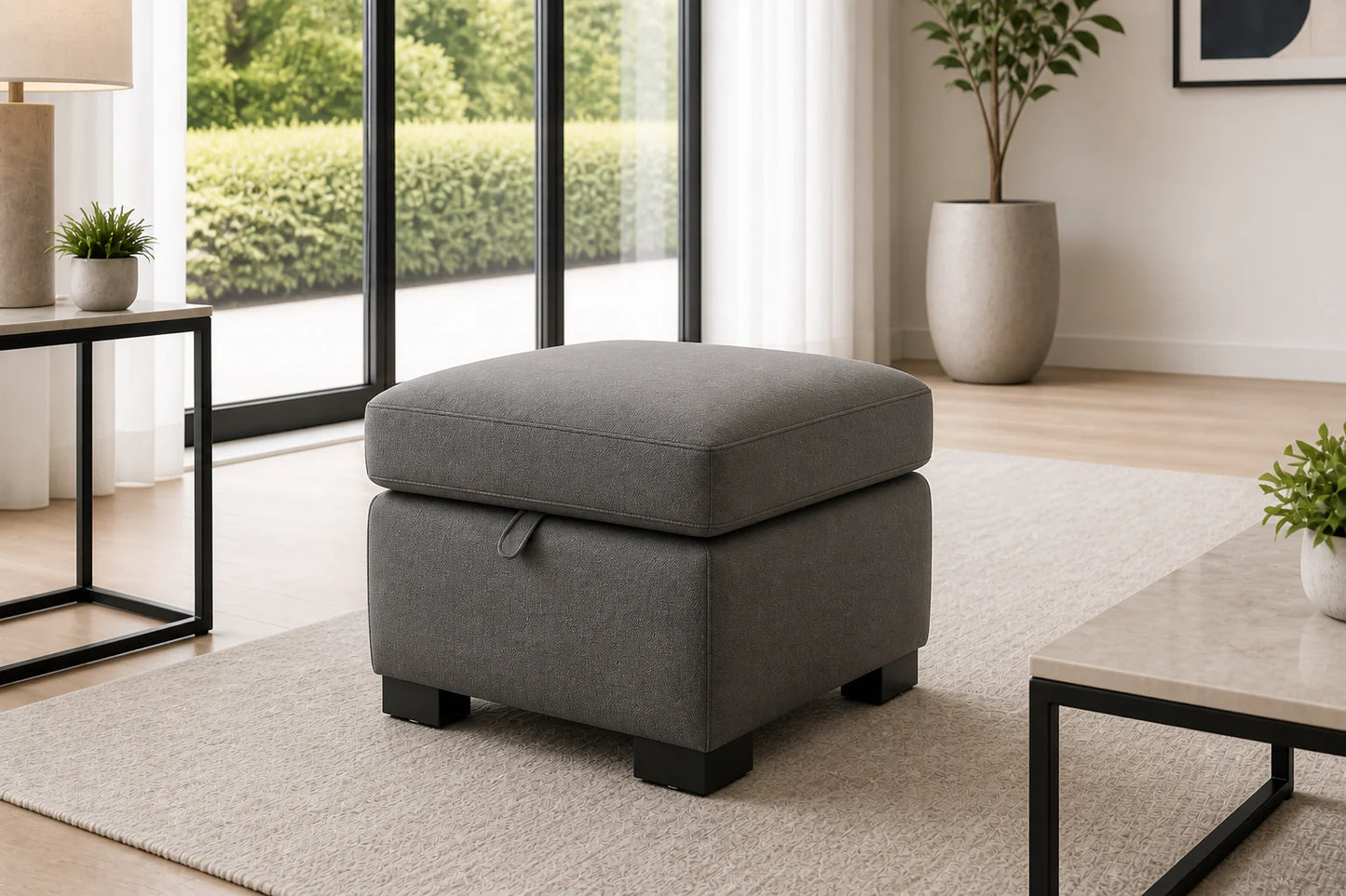 Brayden Footstool In Grey