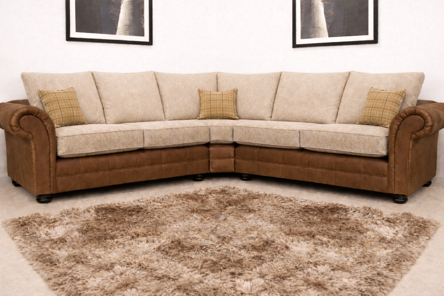 Darwin 2c2 Corner Sofa In Sultan Oatmeal Available at Sofa Emporium Retford