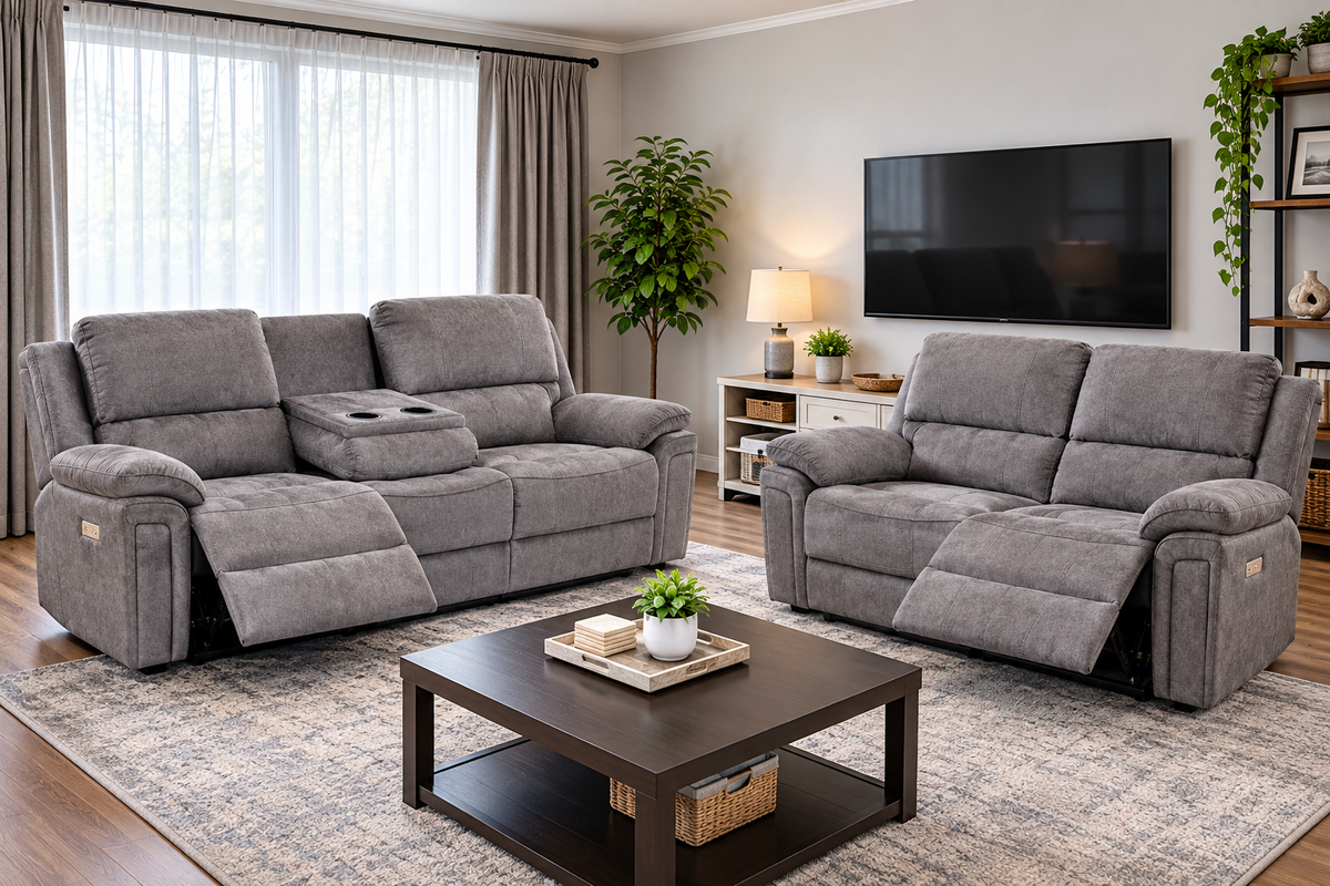 Westbury 3+2 Seater Power Recliner Set in Grey