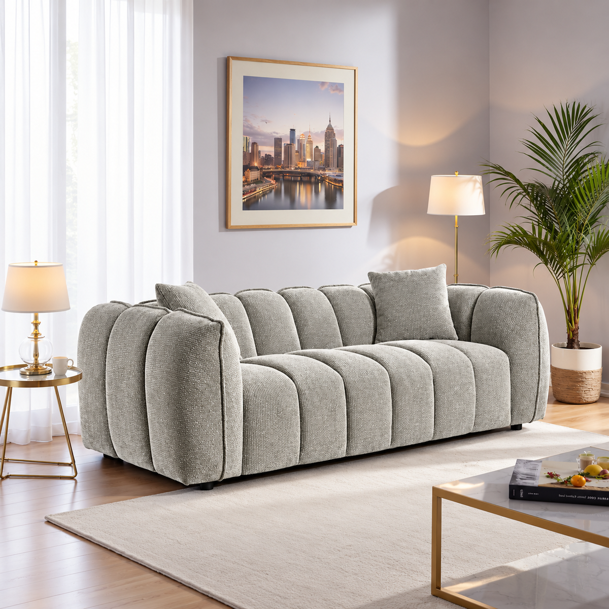 Castello 3 Seater Sofa In Grey