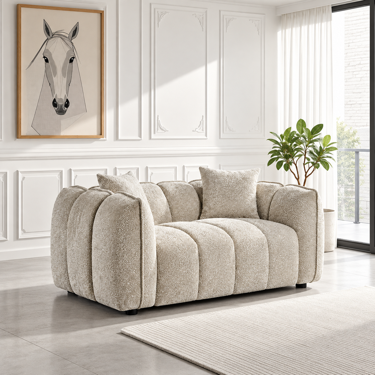 Castello 2 Seater Sofa In Beige