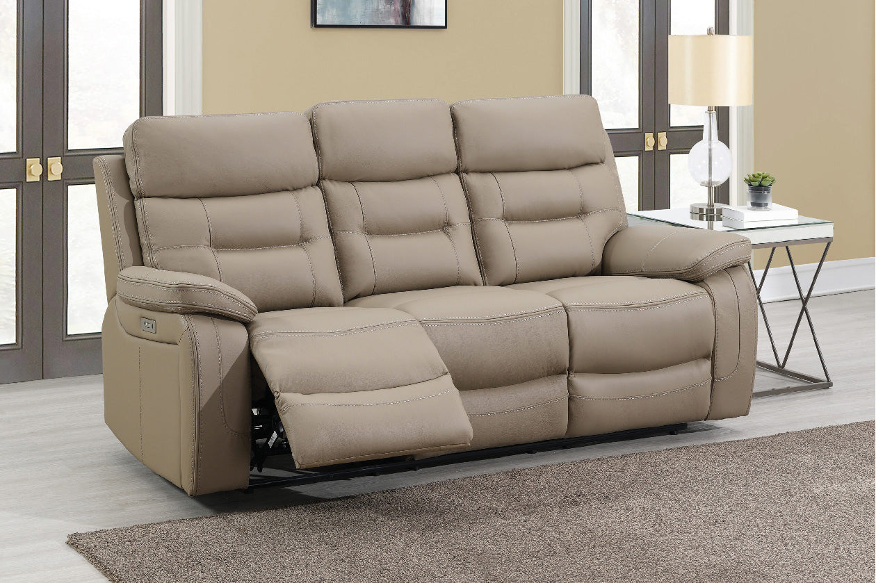 Belgravia 3 Seater Leather Power Recliner Sofa