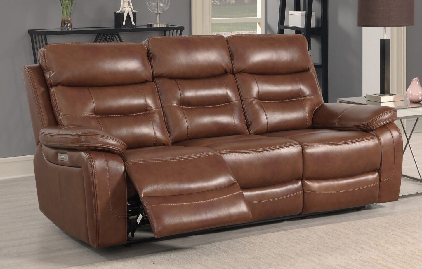 Belgravia 3 Seater Power Recliner Sofa In Brown Available in Retford