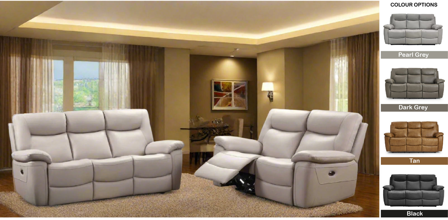 Lucia 3+2 Leather Power Recliner Set