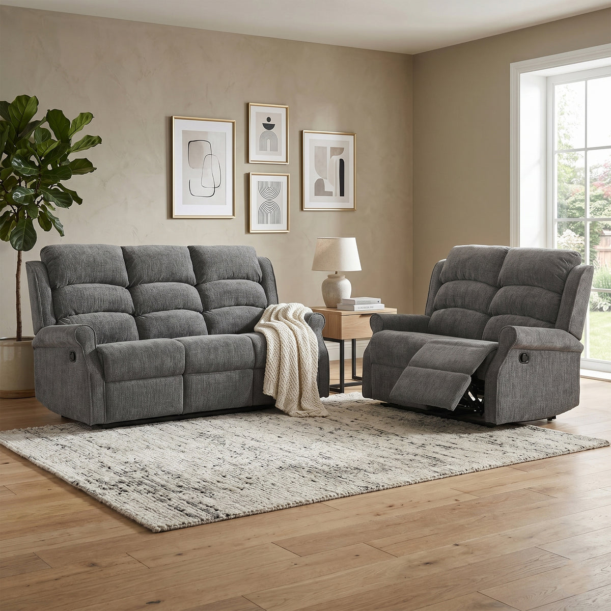 Regency 3+2 Manual Recliner Set In Anthracite