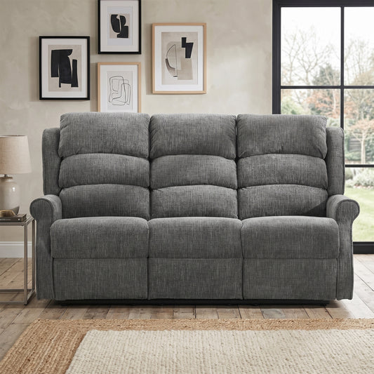 Regency 3 Seater Manual Recliner In Anthracite