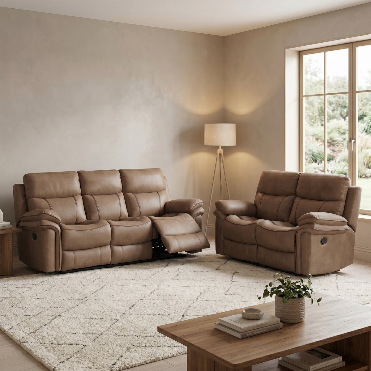 Richmond 3+2 Seater Manual Recliner Set In Sahara