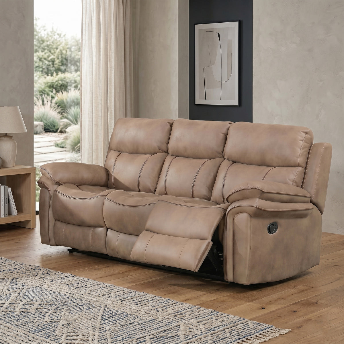 Richmond 3 Seater Manual Recliner In Sahara