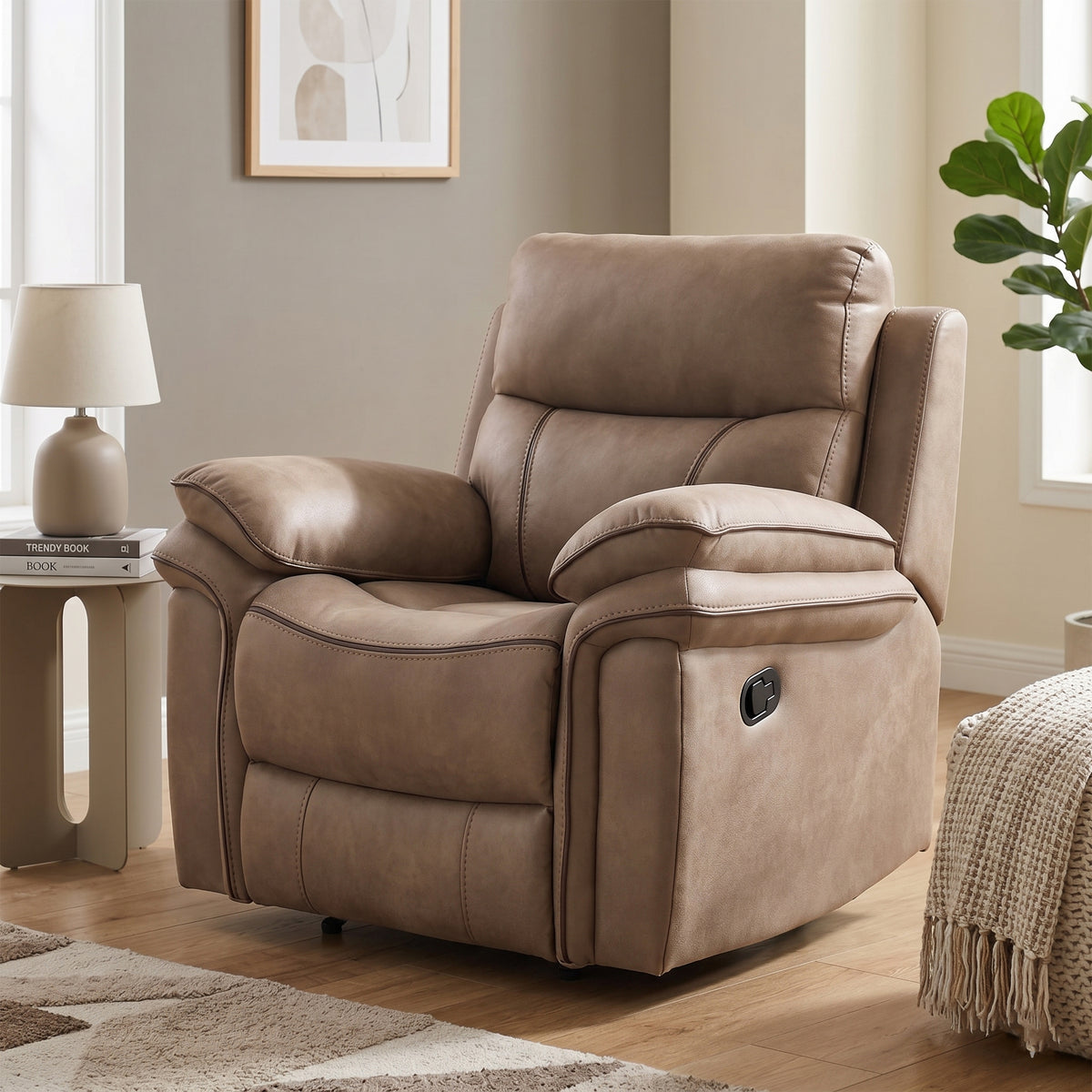 Richmond Manual Recliner Armchair In Sahara