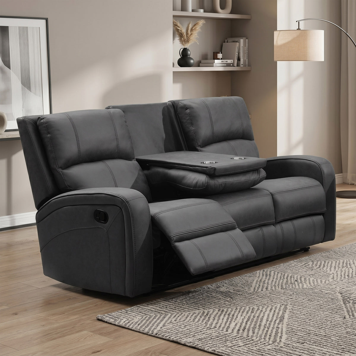 Silverton 3 Seater Manual Recliner In Grey
