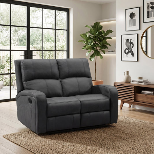 Silverton 2 Seater Manual Recliner In Grey