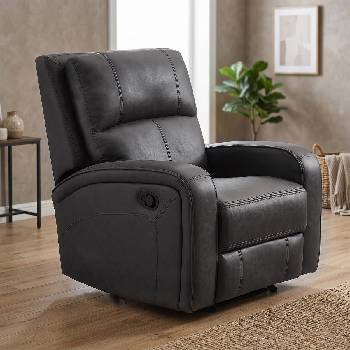 Silverton Manual Recliner Armchair In Grey
