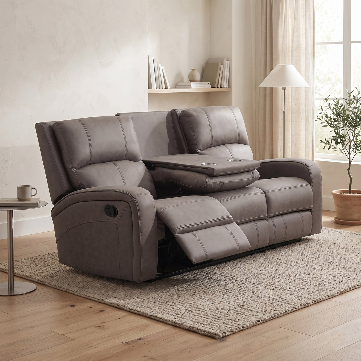 Silverton 3 Seater Manual Recliner In Taupe