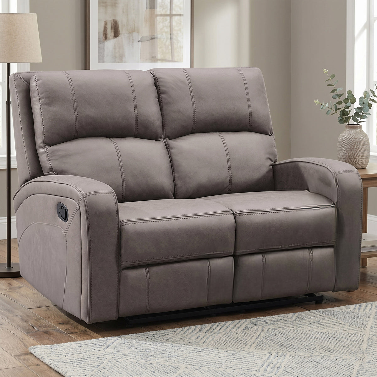 Silverton 2 Seater Manual Recliner In Taupe