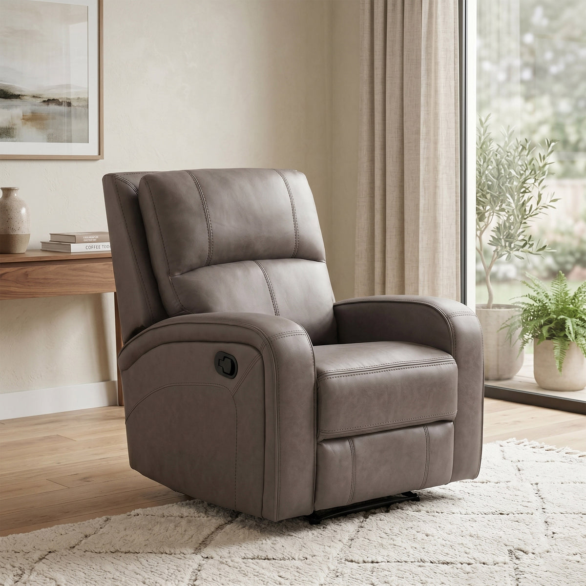Silverton Manual Recliner Armchair In Taupe