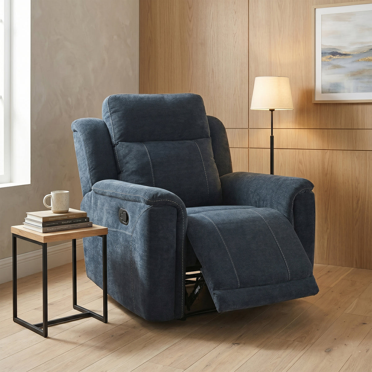 Somerton Manual Recliner Armchair In Dark Grey