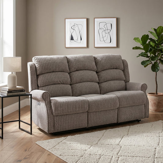 Windsor 3 Seater Electric Recliner in Natural