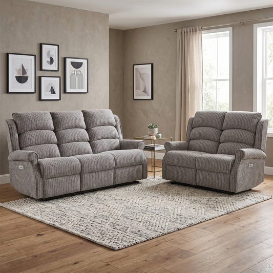Windsor 3+2 Electric Recliner Set in Latte