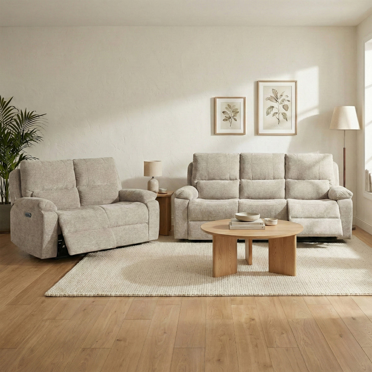 Knightsbridge 3+2 Electric Recliner Set In Fossil
