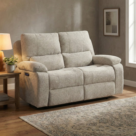 Knightsbridge 2 Seater Electric Recliner In Fossil