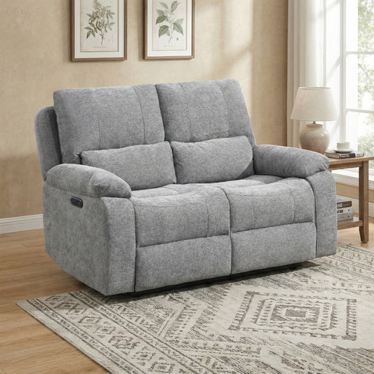 Knightsbridge 2 Seater Electric Recliner In Granite