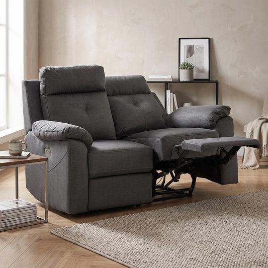 Palermo 2 Seater Electric Recliner In Anthracite