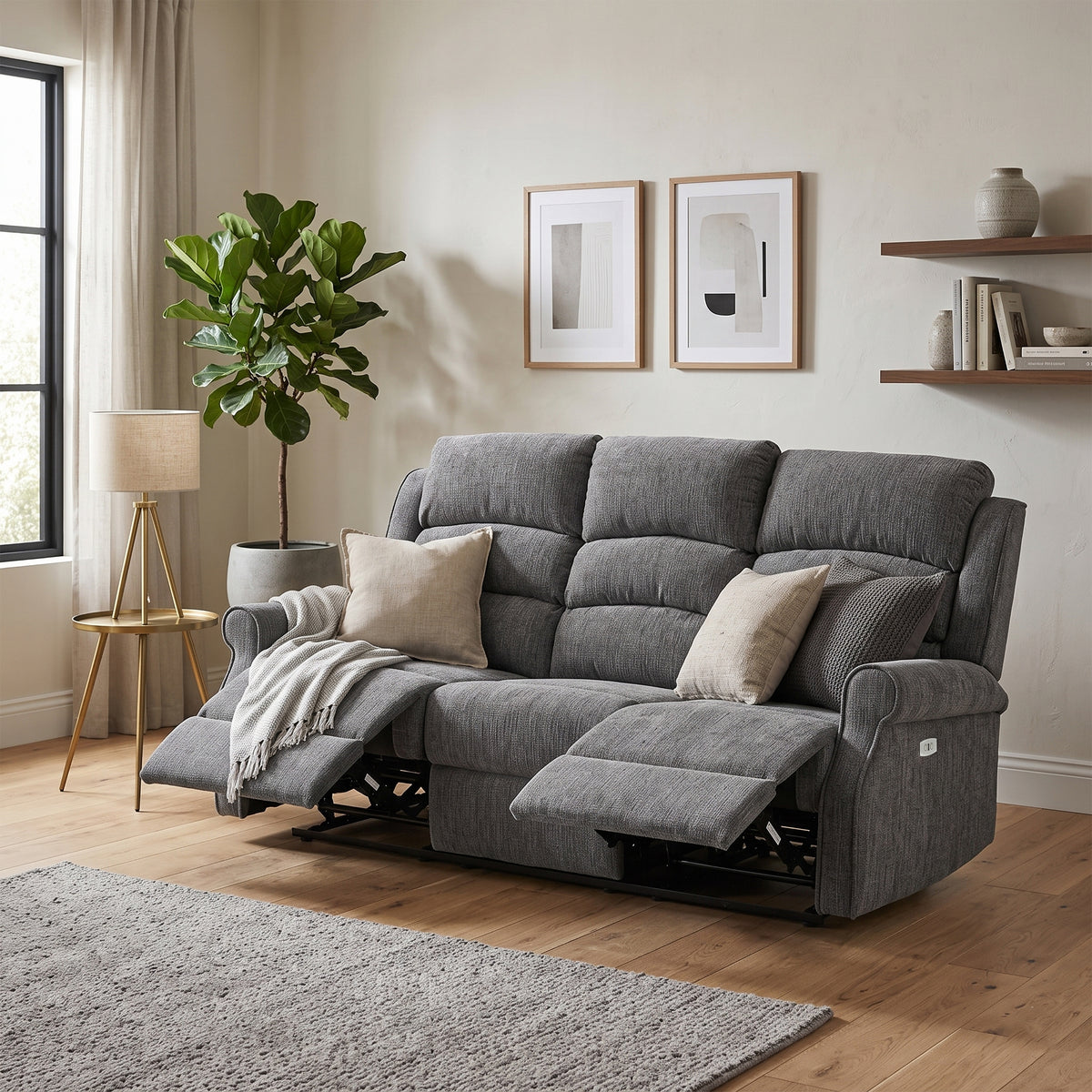 Regency 3 Seater Electric Recliner In Anthracite