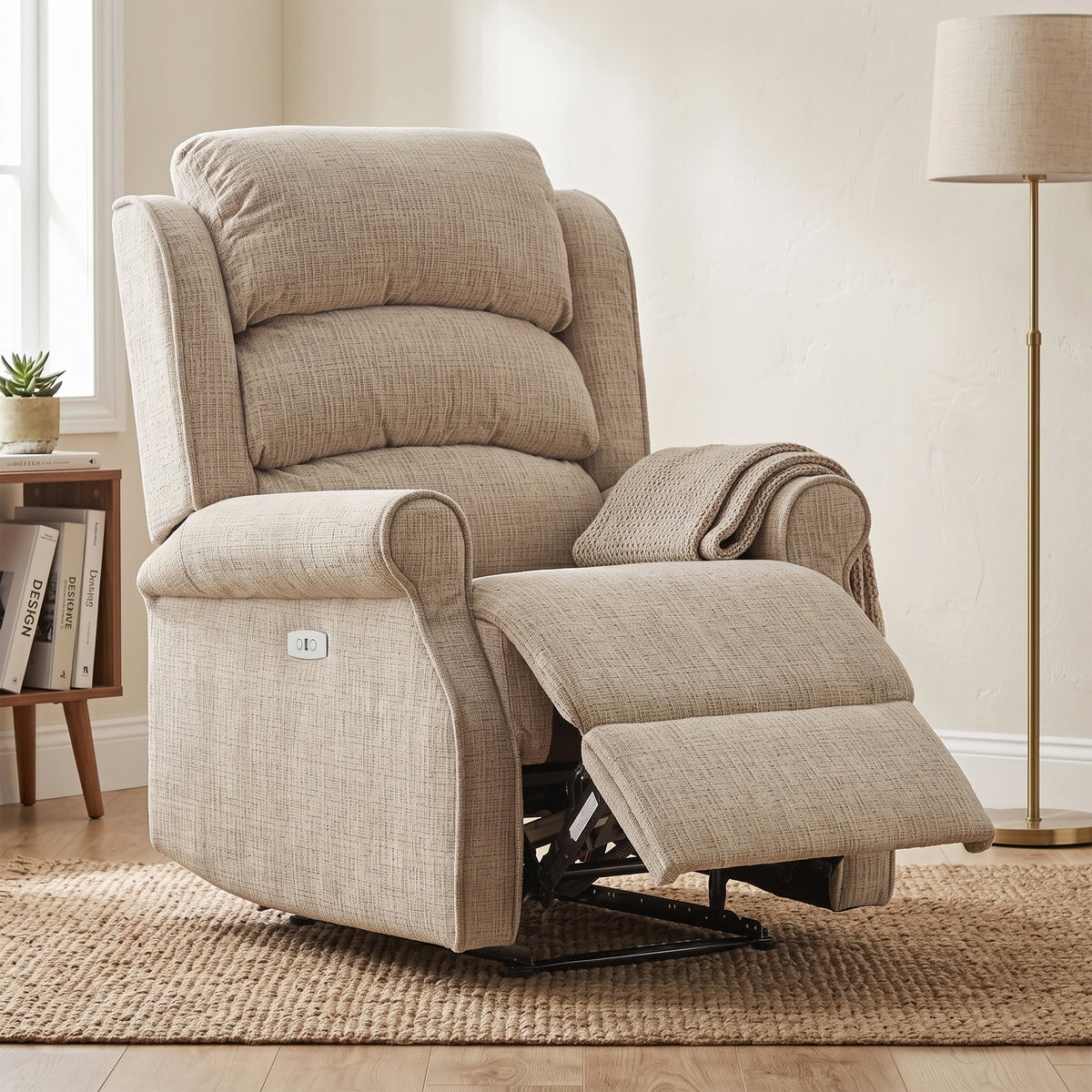 Regency Electric Recliner Armchair In Rabbit