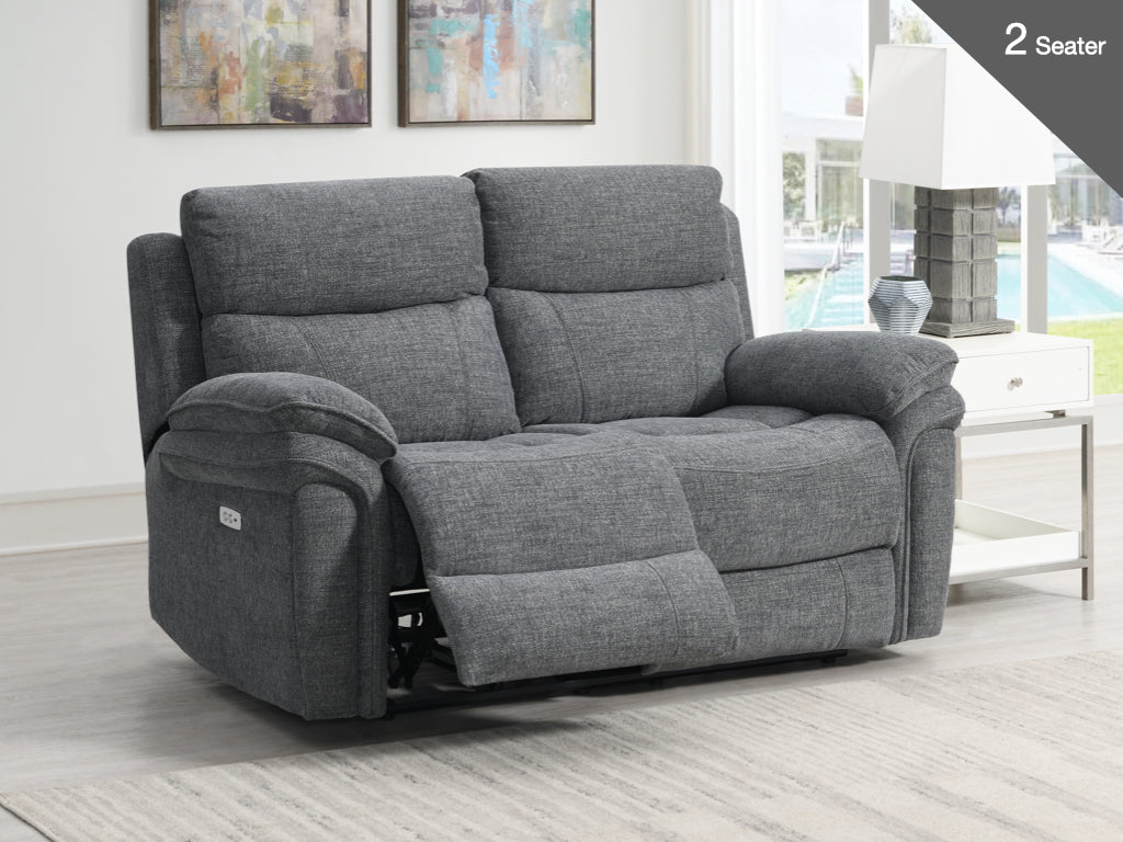 Harrow Power Recliner 2 Seater In Dark Grey