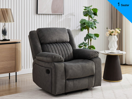 Rose Power Recliner Armchair In Iron Grey
