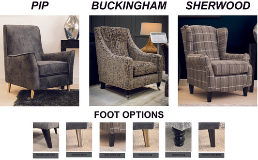 Pip, Buckingham & Sherwood Accent Chairs
