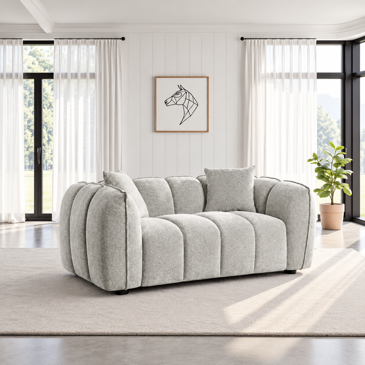 Castello 2 Seater Sofa In Grey