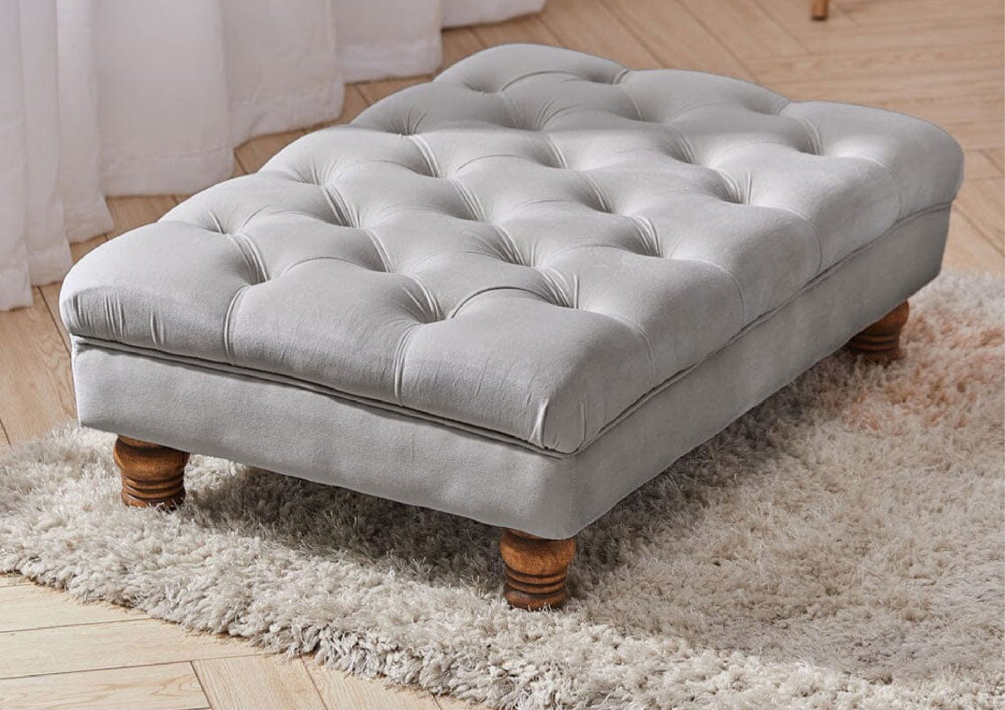 Footstool Collection - Button Bench Footstool