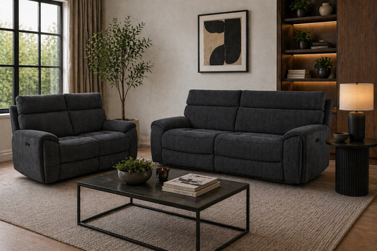 Atlanta 3+2 Power Recliner Set In Grey