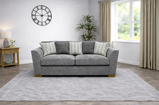 Dorchester 3 Seater Pillow Back Sofa In Grey