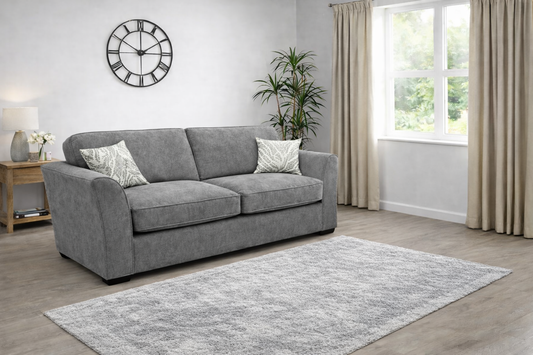 Dorchester 3 Seater Formal Back Sofa In Grey